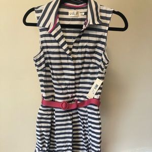 Eliza J Navy Striped Dress